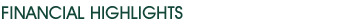 Financial Highlights